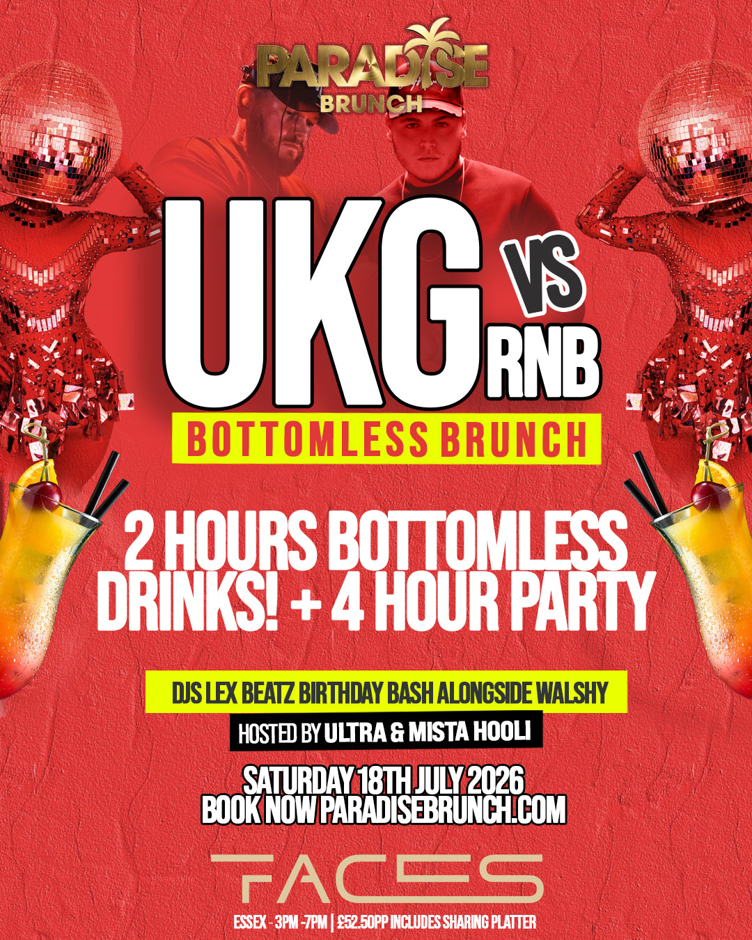 UKG Vs RnB Bottomless Brunch | Saturday 18th July